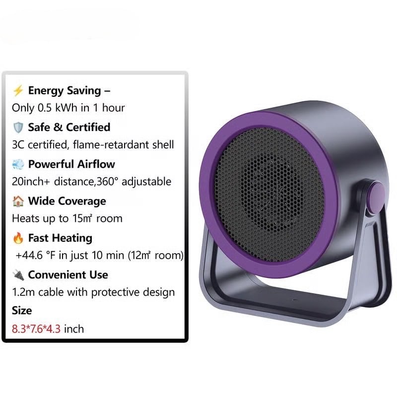 🔥Få 49% rabatt för dig!❄️2026 Bärbar snabbvärmare – Miniradiator för utomhusbruk och skrivbord