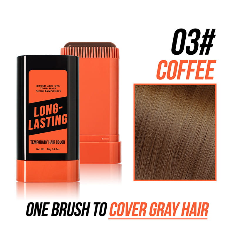 Tillfällig hårfärgningssticka - Täcker grått hår och skägg