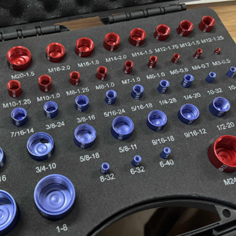 🔥44Pcs Alloy Nut and Bolt Thread Inspector, Charge-Free Thread Gauge, Metric and SAE Size Identification Tool for Inspection of Fixed Bolts or Threaded Holes