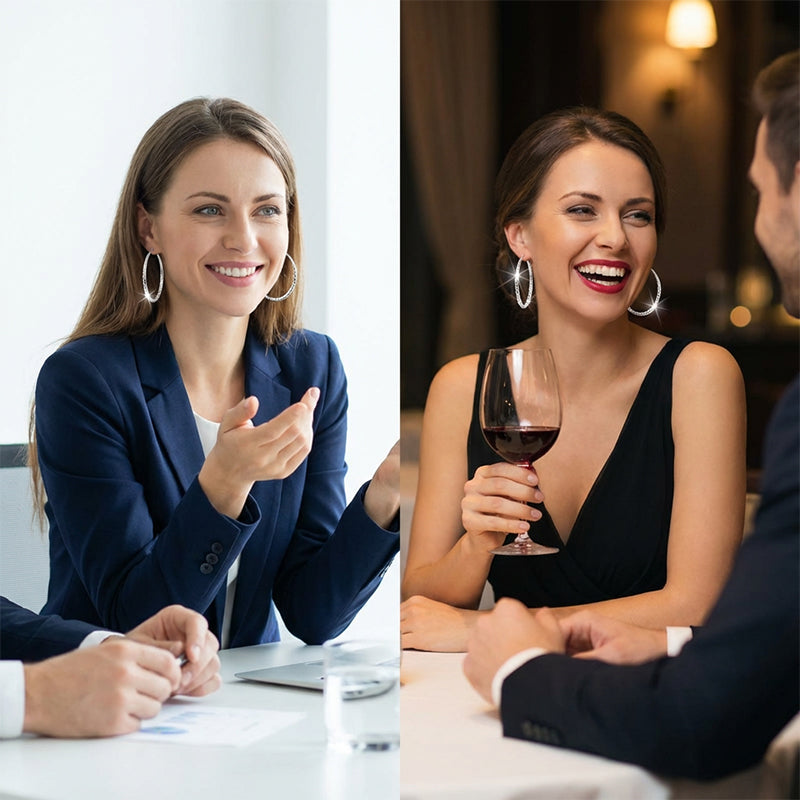 ⏰ Endast nu 49% rabatt!💎Diamantslipade örhängen för kvinnor💖