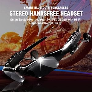 🕶️ 49% RABATT! 📲 Bluetooth Sportsolglasögon – Uppfällbar Solskyddslins, Justerbar & Vattentät 🏃‍♂️