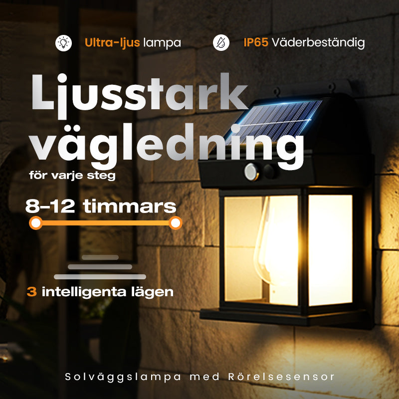 🔥Julrea – upp till 49 % rabatt，2026 ny utomhus solcellsvägglampa