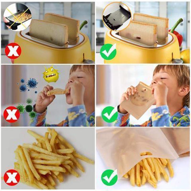 🍞Keittämättömät leipäpussit mikroaaltouuniin, uudelleenkäytettävä mikroaaltouuni.