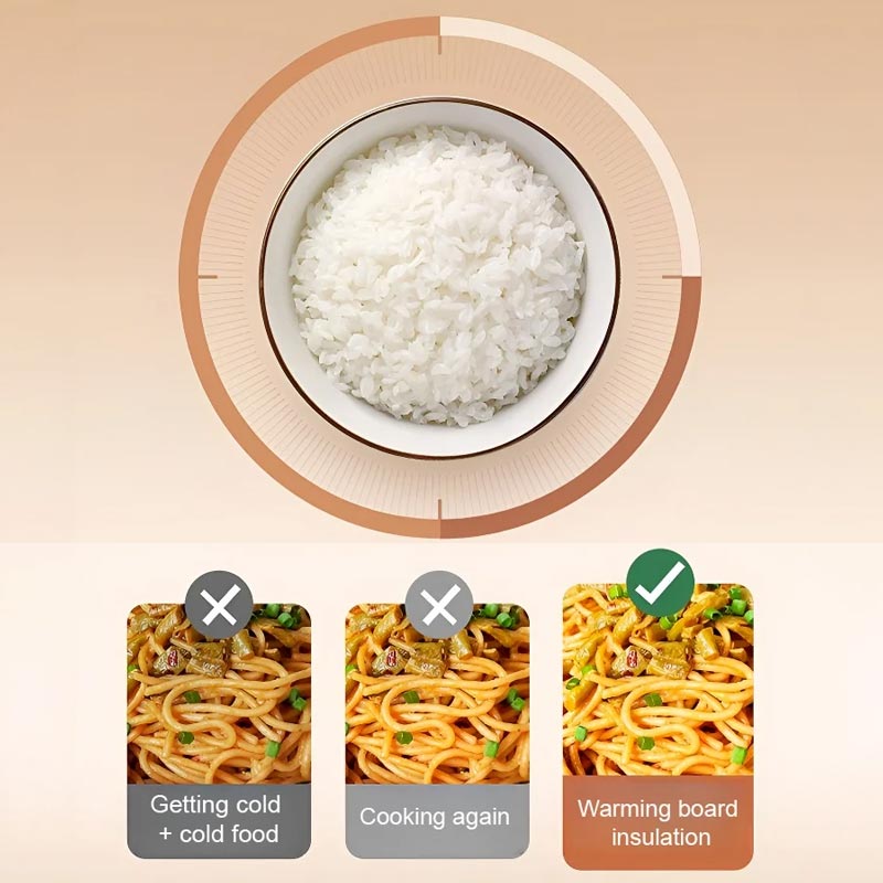 Multifunktionell intelligent matvärmare med konstant temperatur