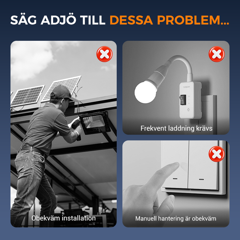 ⏰ Endast nu 49% rabatt!🌿Solcellslampa med rörelsesensor – Köp 2 nu, få 1 gratis! Perfekt för trädgården, balkongen och terrassen! 🏡