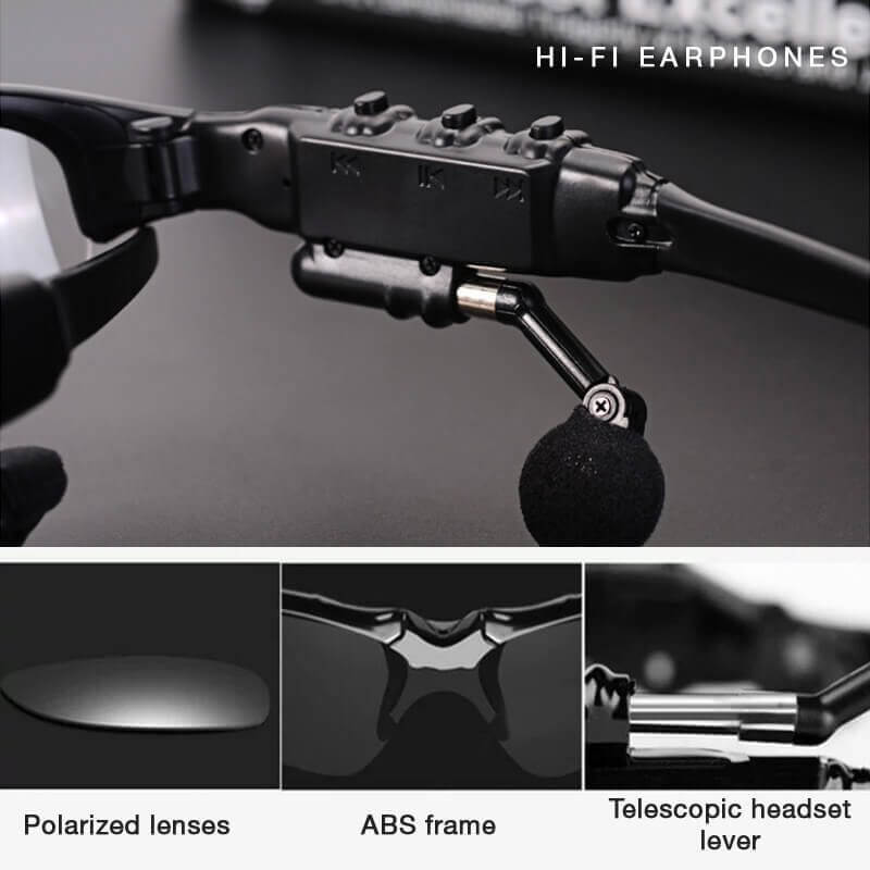 🕶️ 49% RABATT! 📲 Bluetooth Sportsolglasögon – Uppfällbar Solskyddslins, Justerbar & Vattentät 🏃‍♂️