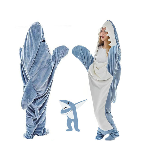 Shark Blanket for Adult and Kids - Wearable Shark Blanket Hoodie