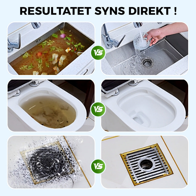 🎉 KÖP 1 FÅR 1 GRATIS! 🔥 Dräneringsrengöringspulver - Kraftfull Rengöring & Luktar Gött, Perfekt för Avlopp och Avfallsrör ✨