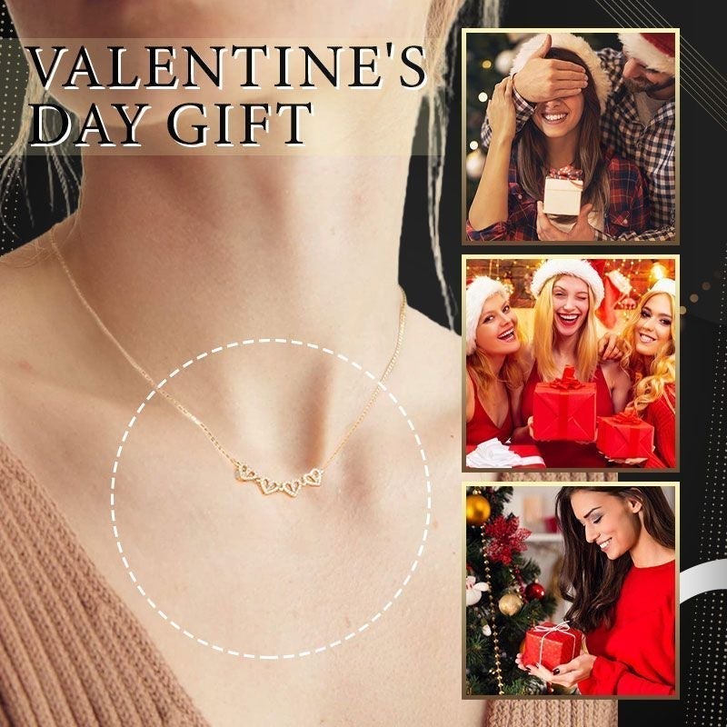 🎁Bästa julklappen🎁 Lyckobringande fyrklöver & hjärtformat halsband