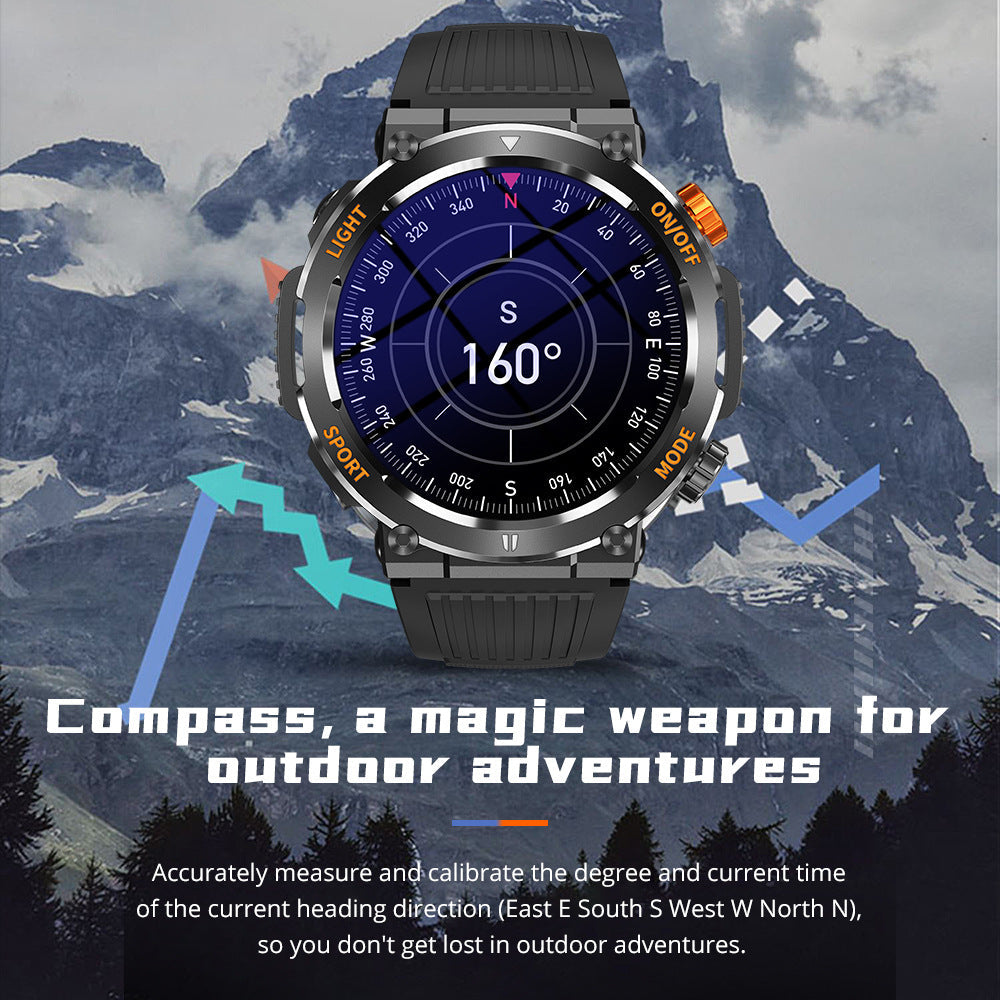 🔥⏰Endast nu 49% rabatt! 🔥Sport- & Outdoor-Smartwatch – Perfekt för Äventyr & Sport 🚴 | Vattenbeständig, Bluetooth-samtal & 100+ Lägen ✨