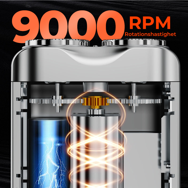 ⏰ Endast nu 49% rabatt!🔥Ny uppgradering🔥Bärbar Mini Roterande Elektrisk Rakapparat för Män