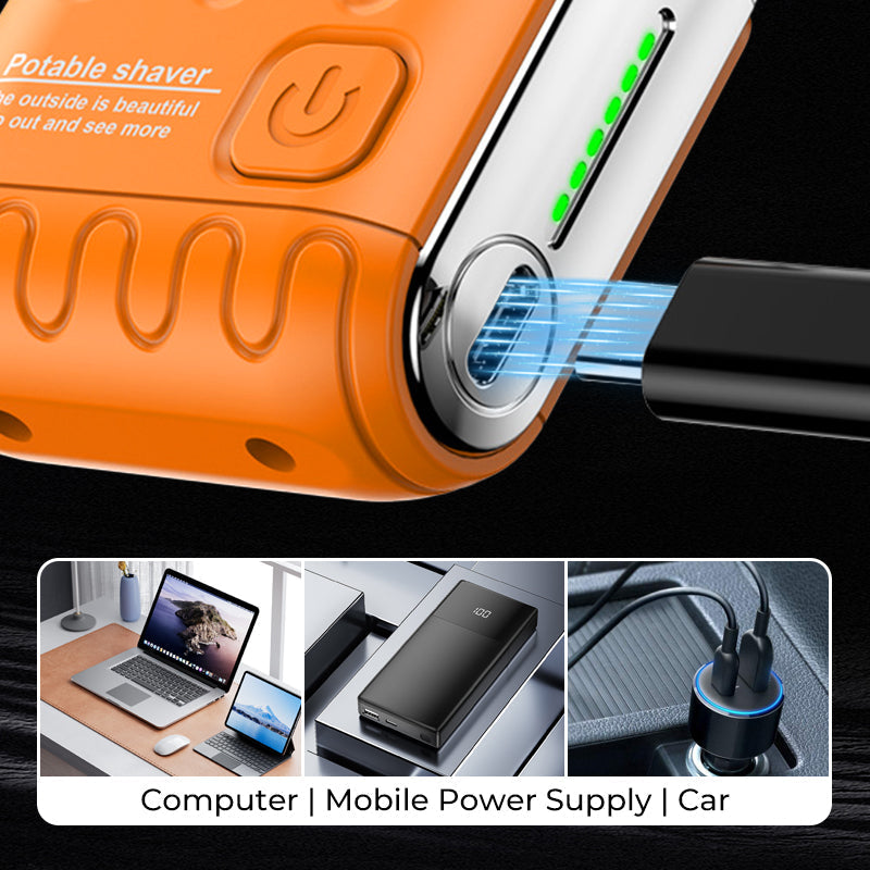 Bärbar Roterande Dubbelringselektronisk Rakapparat