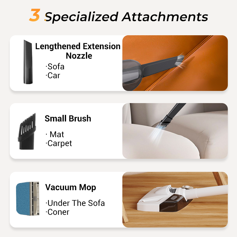 🧹 49% RABATT 2026 HETTA REA! ✨ Handhållen Trådlös Dammsugare - 15KPA Sugkraft & 30 Minuters Drift med 4 Tillbehör för Bil & Hem 🚗🏠