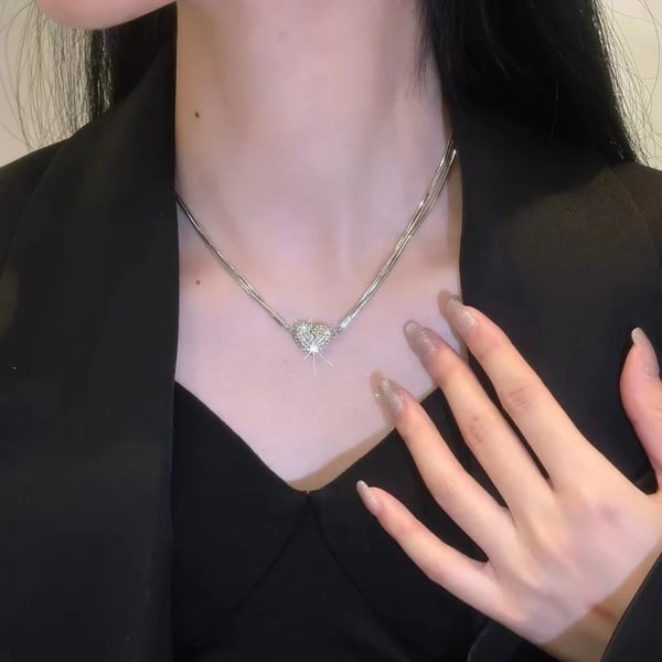 Collana di Amore Magnetica Multi-Strato Snake Gamba di Aspirazione con i Diamanti Collana di Amore Collana