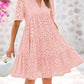 ⏰2025 Hot Sale -Women's Elegant Hollow Out Lace Ruffle Casual Mini Dress