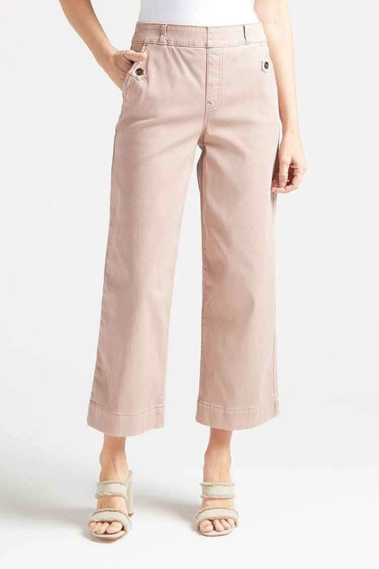 🔥2025 HOT SALE🥰Stretch Twill Cropped Wide Leg Pants