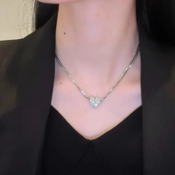 Collana di Amore Magnetica Multi-Strato Snake Gamba di Aspirazione con i Diamanti Collana di Amore Collana