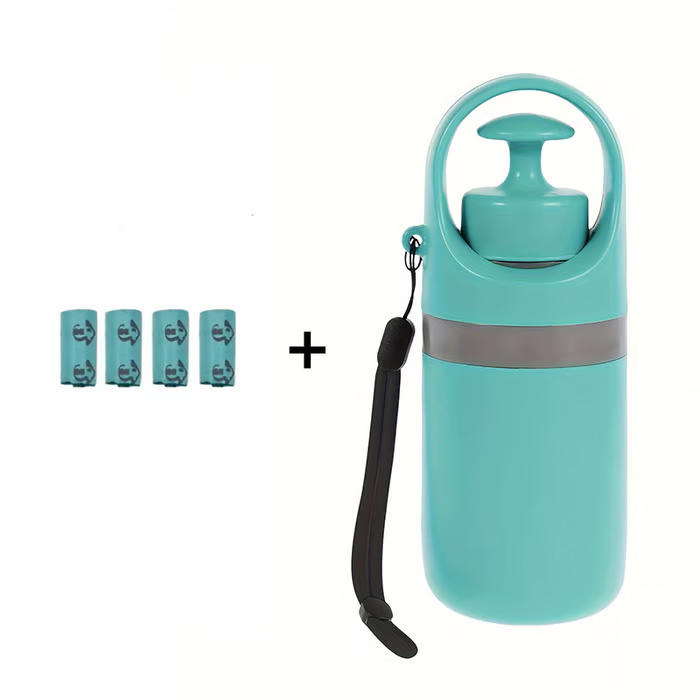 Mini bärbar bajsskopare med påsbehållare