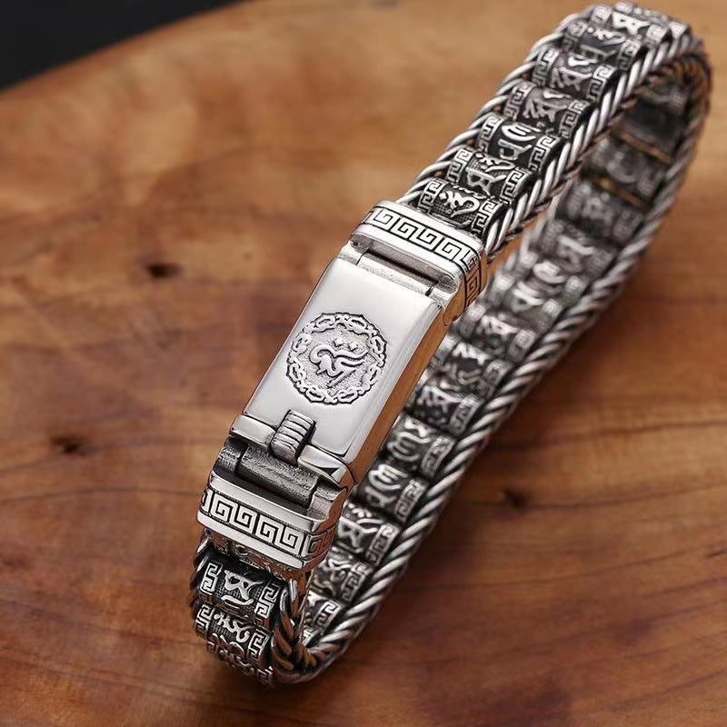 ⏰ Endast nu 49% rabatt!🔥 Tibetanskt bönehjulsarmband – 925 sterlingsilver, lyckobringare och alla hjärtans dag-present