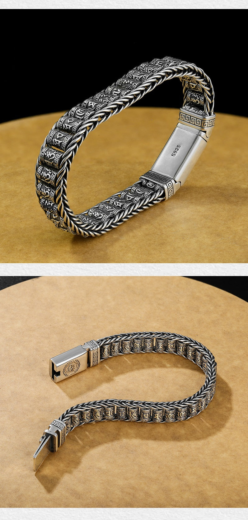 ⏰ Endast nu 49% rabatt!🔥 Tibetanskt bönehjulsarmband – 925 sterlingsilver, lyckobringare och alla hjärtans dag-present