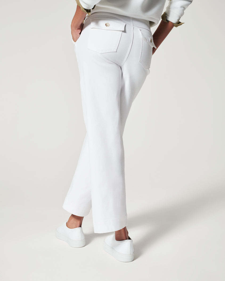 🔥2025 HOT SALE🥰Stretch Twill Cropped Wide Leg Pants