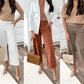 🔥2025 HOT SALE🥰Stretch Twill Cropped Wide Leg Pants