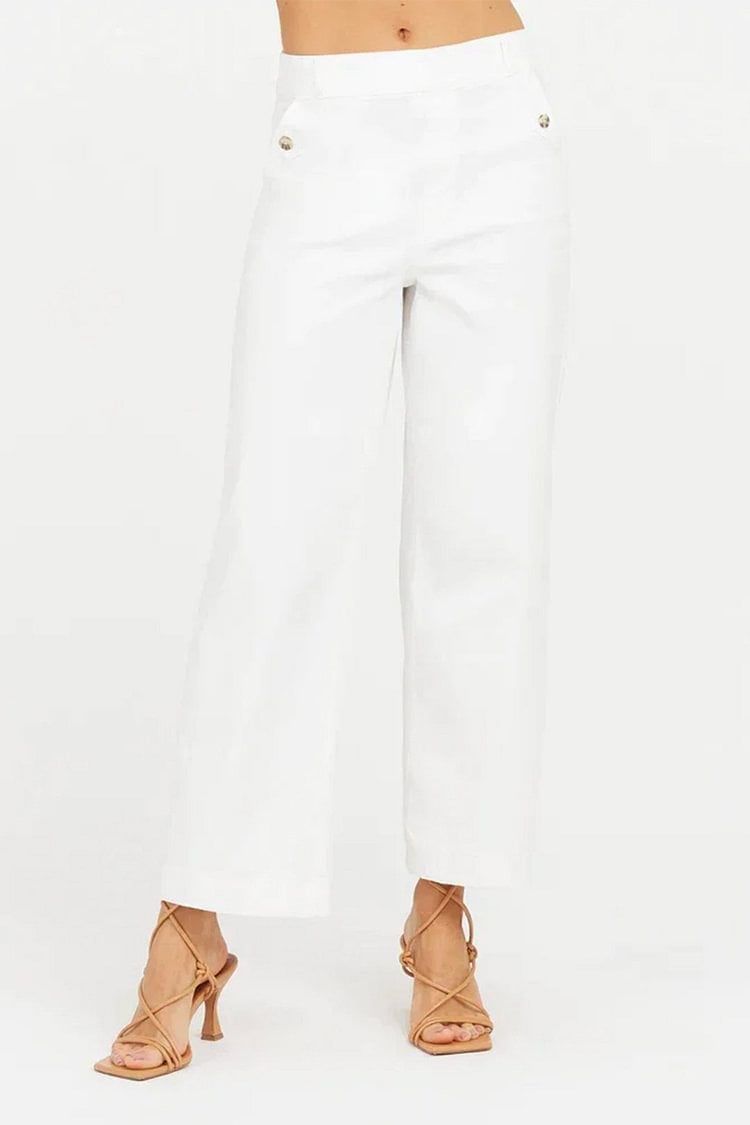 🔥2025 HOT SALE🥰Stretch Twill Cropped Wide Leg Pants