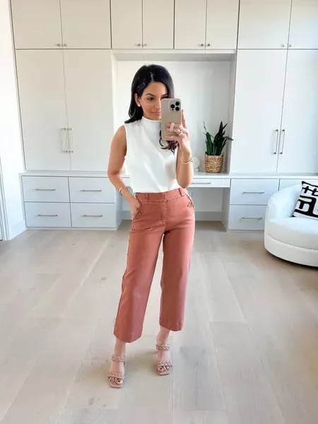 🔥2025 HOT SALE🥰Stretch Twill Cropped Wide Leg Pants