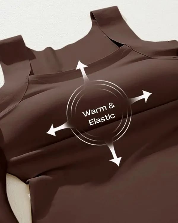 ⏰ Endast nu 49% rabatt!💐Termiska linne med U-ringning och inbyggd behå för kvinnor