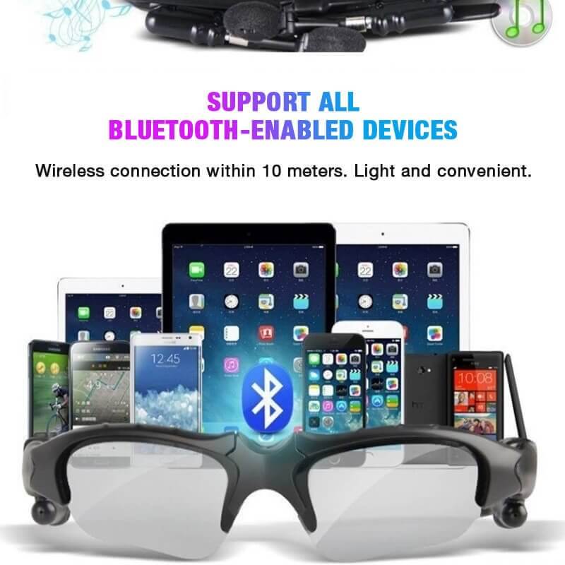 🕶️ 49% RABATT! 📲 Bluetooth Sportsolglasögon – Uppfällbar Solskyddslins, Justerbar & Vattentät 🏃‍♂️
