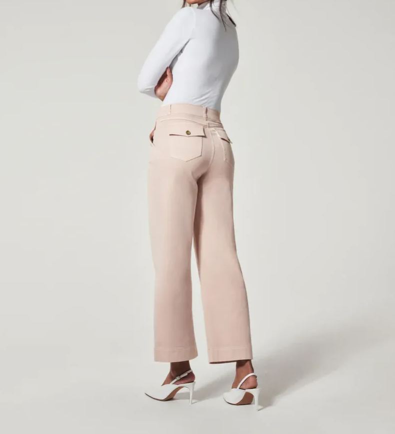🔥2025 HOT SALE🥰Stretch Twill Cropped Wide Leg Pants