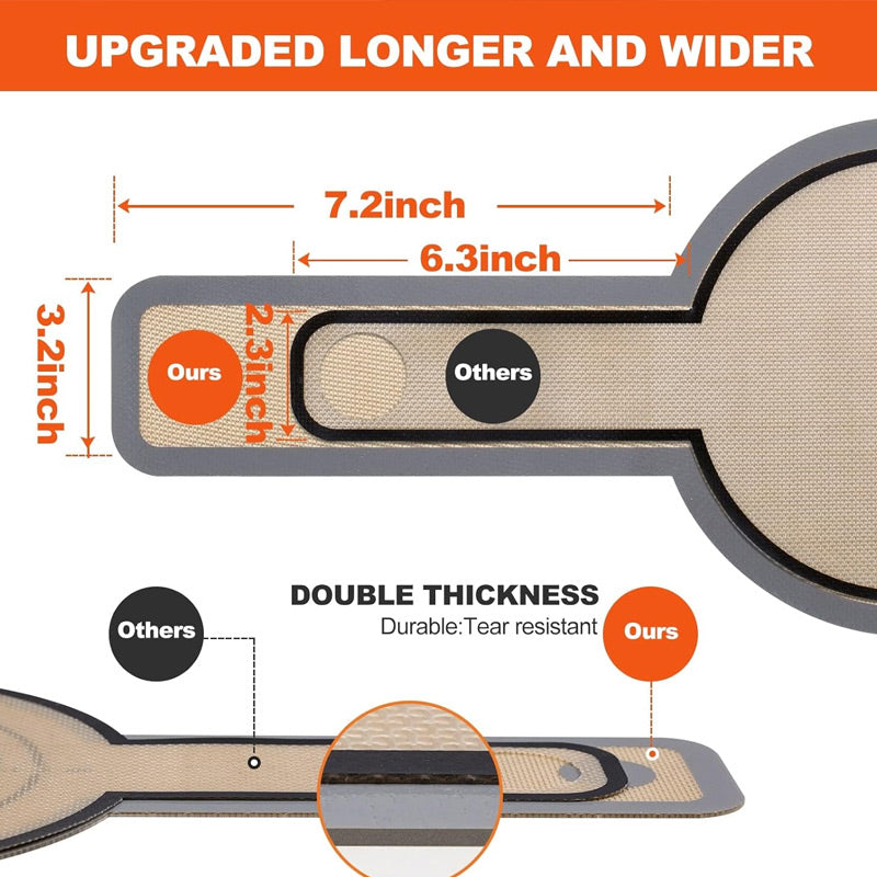 Oval och rund brödklämma i silikon, återanvändbar och non-stick