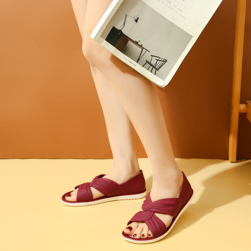 🔥Sista dagen 50% rabatt - Bekväma ortopediska slip-on-sandaler för kvinnor med fluga