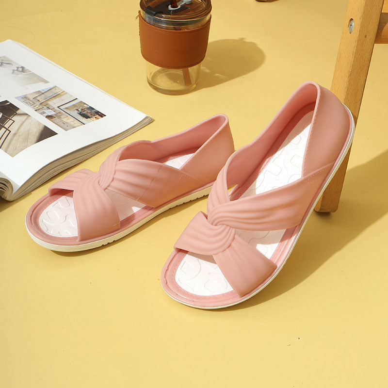 🔥Sista dagen 50% rabatt - Bekväma ortopediska slip-on-sandaler för kvinnor med fluga