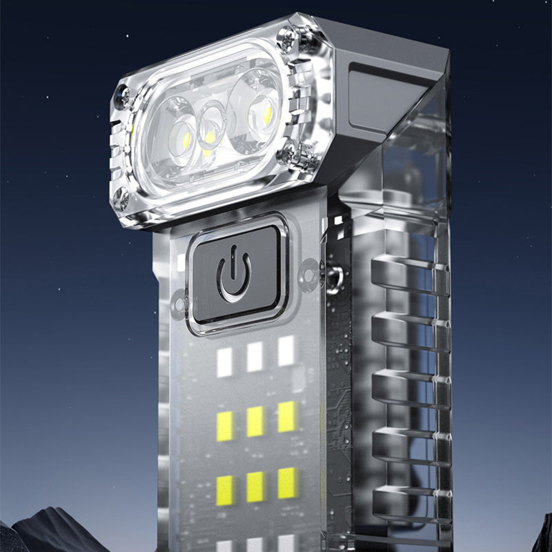 Multifunktionell 2 LED Ficklampa Magnetisk Arbetslampa