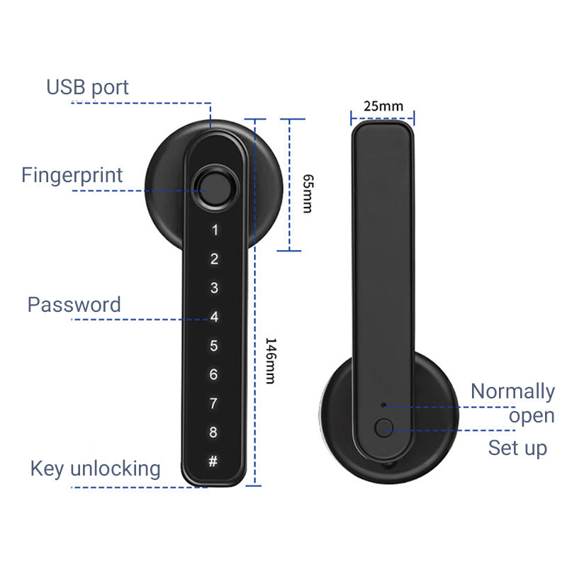 Fri frakt🔐️ Smart Security: Home Fingerprint Lock!