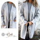 Women's Long-sleeve Tweed Lapel Coat