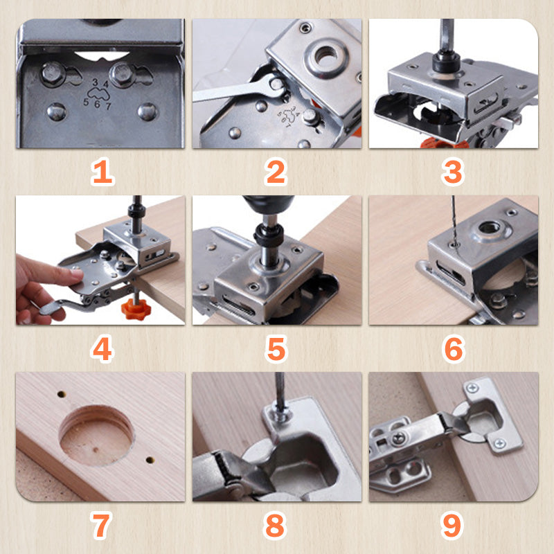 35mm gångjärnsborrlokalisator med klämma