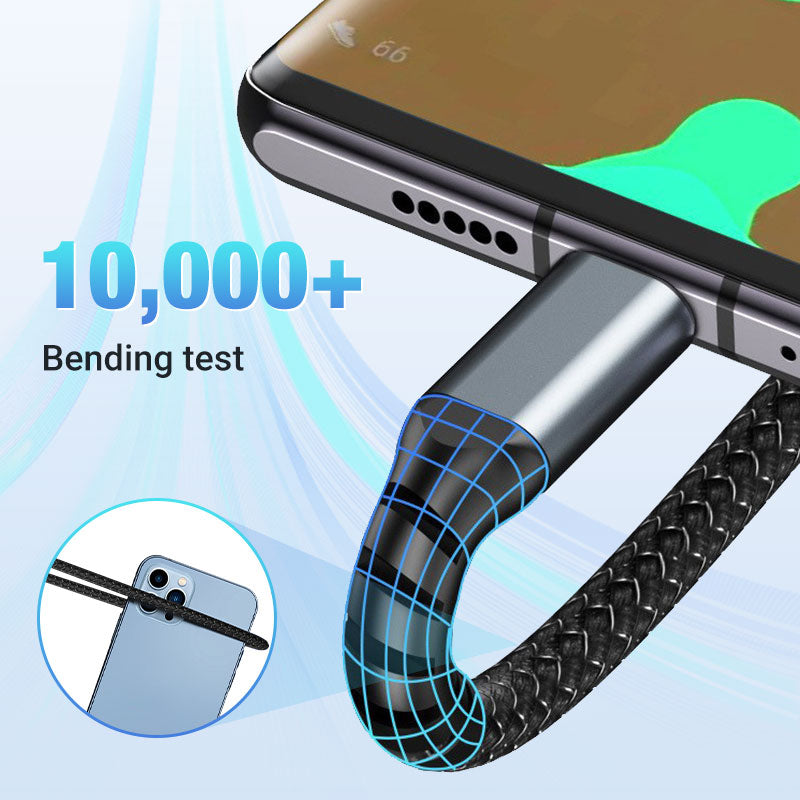 ⏰ Endast nu 49% rabatt!🔥Genomskinligt Ljusemittande 3-i-1 Super Snabb Laddningskabel