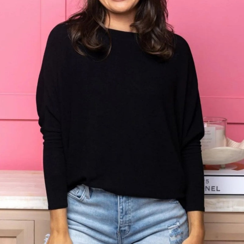 🔥HOT SALE 49% OFF -👚"Dreamy Knit" Boatneck Dolman Top