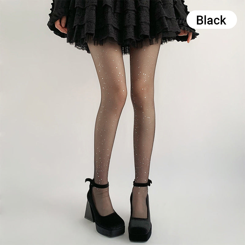 ⏰ Endast nu 49% rabatt!👠 Glittrande paljetter ger en touch av glamour, medan dessa sensuella strumpor framhäver dina kurvor – ett absolut måste för alla fashionistas!