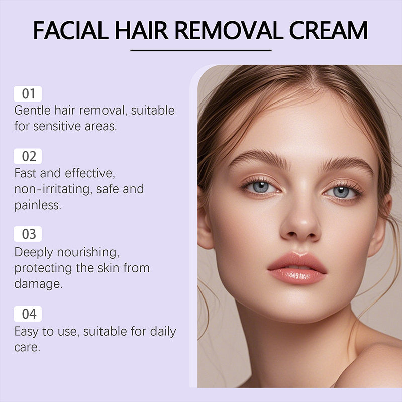 Mild och Smärtfri Hårborttagningskräm för Ansiktet