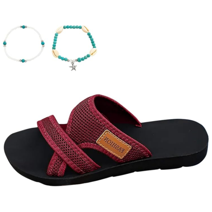 Wide Feet Comfortable Open Toe Flat Sandals