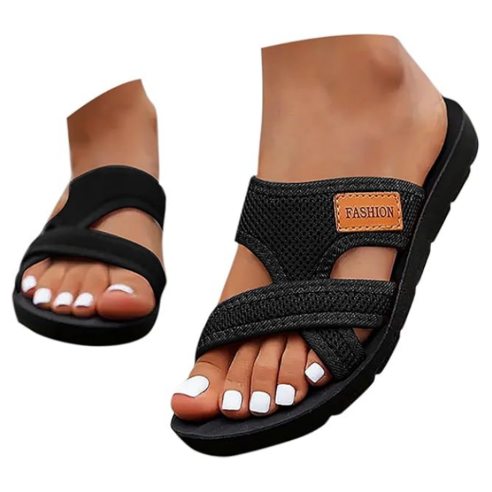 Wide Feet Comfortable Open Toe Flat Sandals