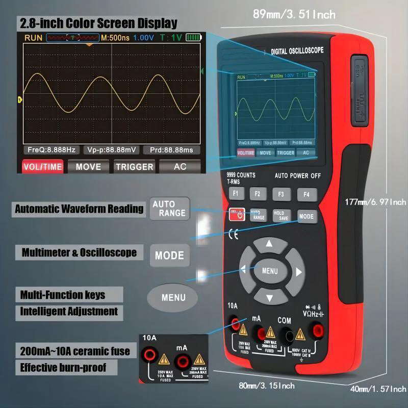 ⚡🔥 Begränsad tid till halva priset - Uppladdningsbart multifunktionellt handhållet oscilloskop
