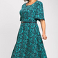 Elegant Printed Maxi Dress with Belt