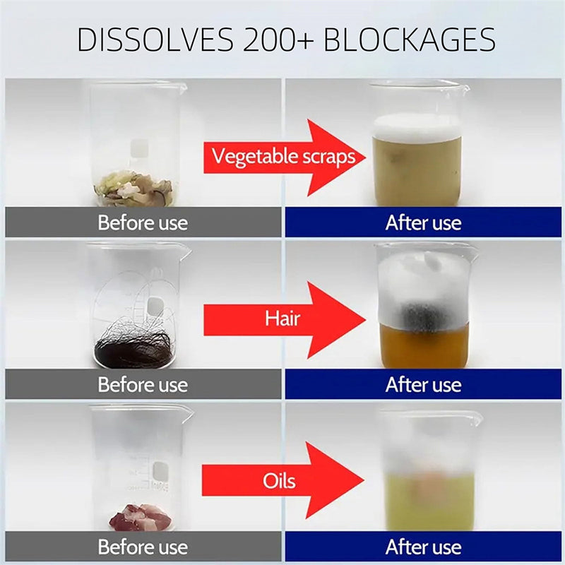 🔥Tillfällig 49% 🔥 Kraftfull avloppsrensare, lämplig för köks- och badrumsavlopp.
