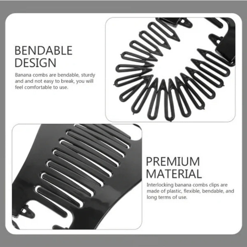 🔥Köp 1 Få 1 gratis🔥Flexibla sammankopplade bananklipp för enkel styling
