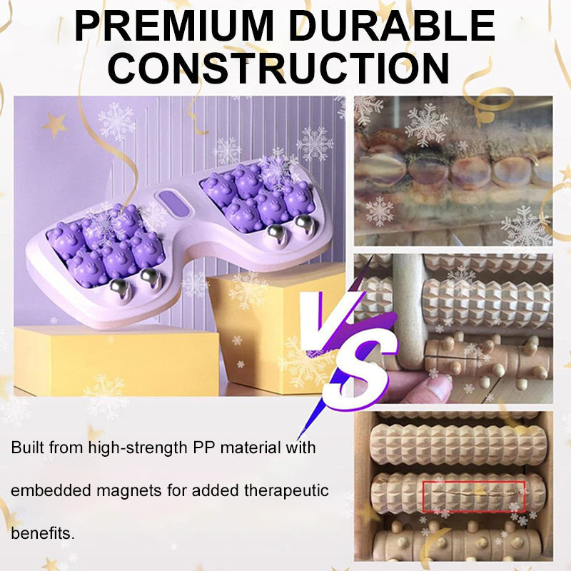 Portabel fotmassage med dubbla rullar