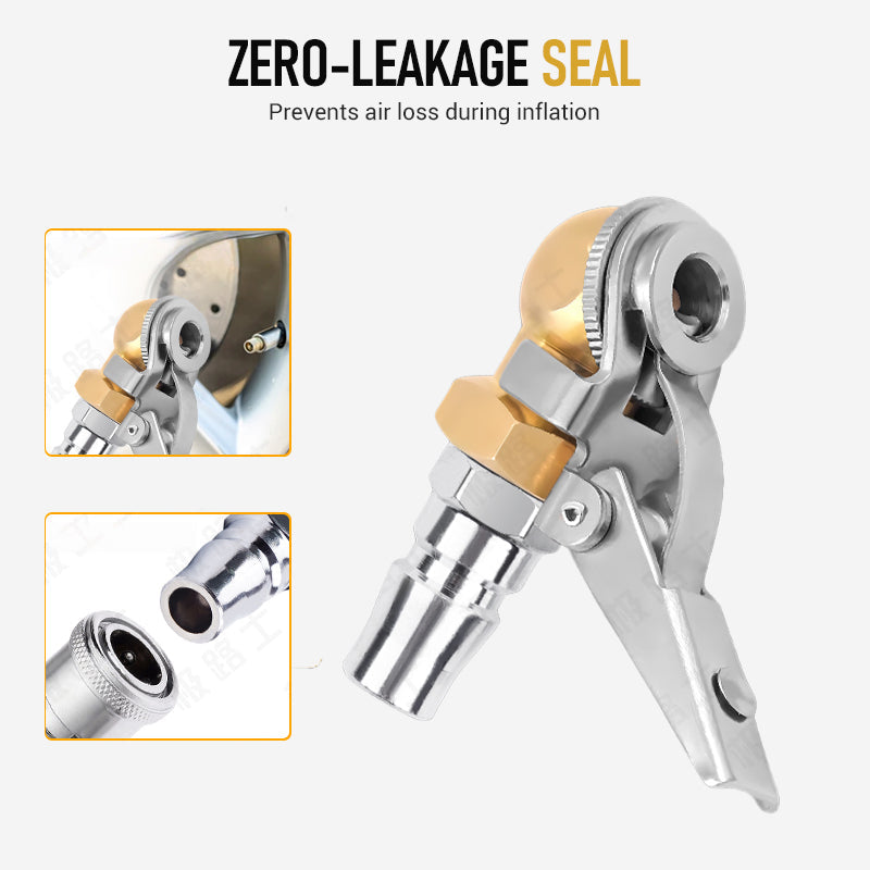 1/4 tum NPT clip-on luftchuck med sluten kula